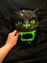 Articulated Black Panther TPU mask with UV Green Accents and Light Up Eyes
