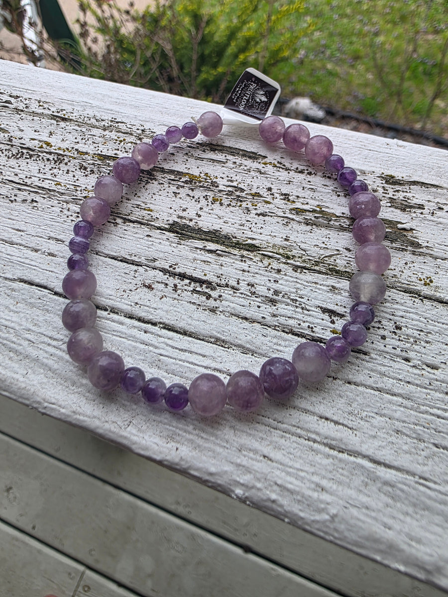 Purple Mica and Agate Bracelet