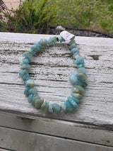 Blue Aventurine Chip Bracelet (Dyed/Color-Enhanced)