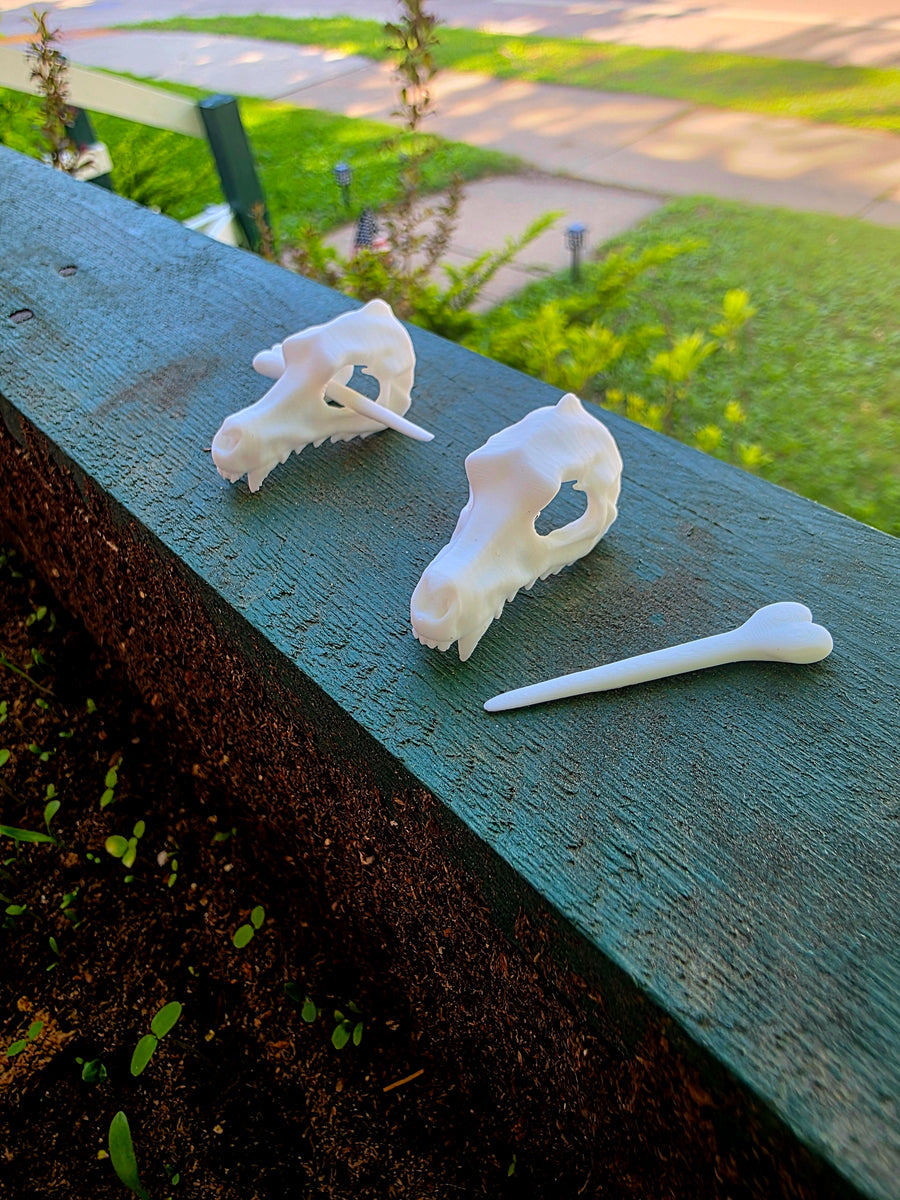 Wolf Skull Beard and Hair Pins