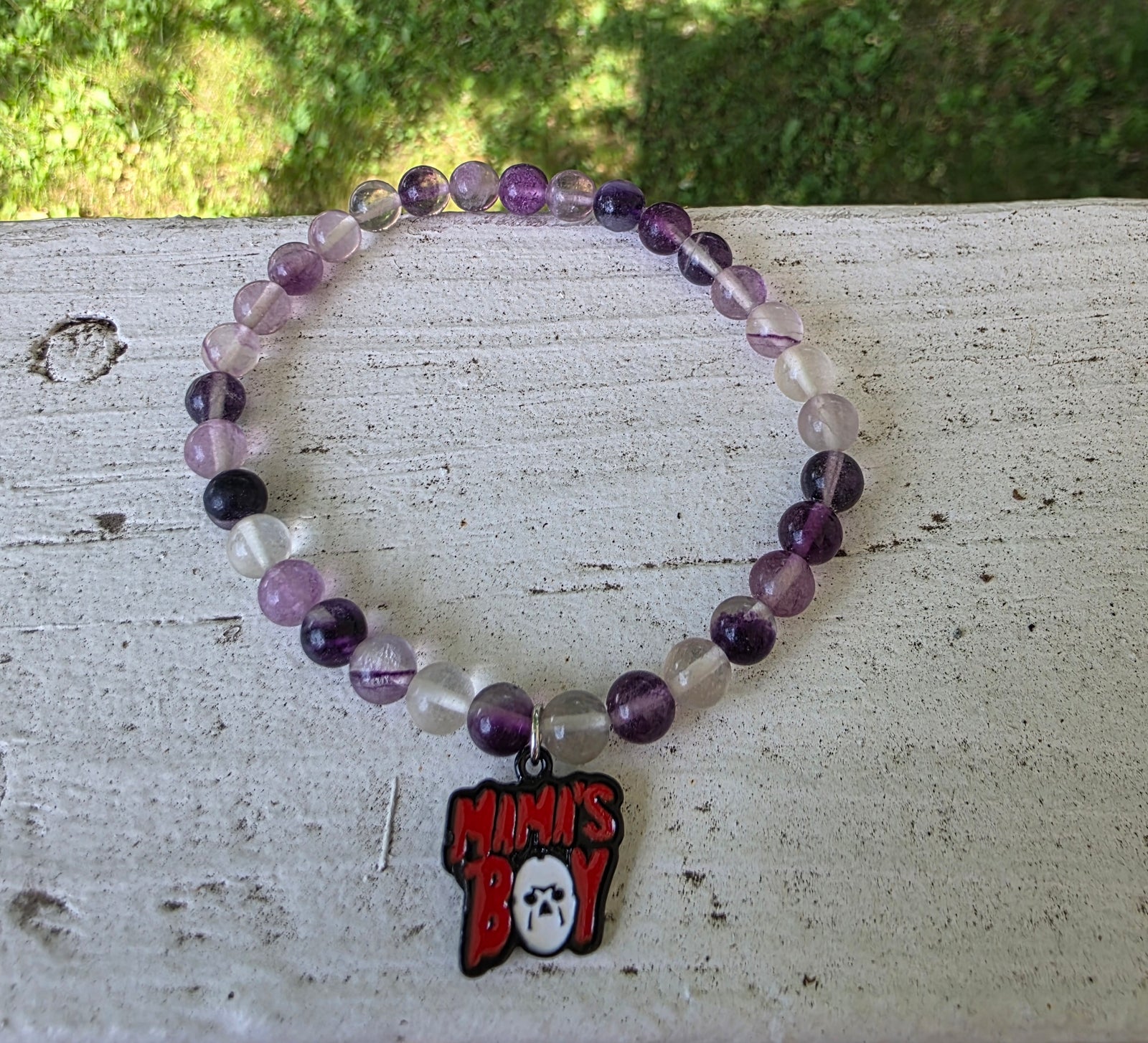 Jason Vorhees "Mama's Boy" Dyed Agate Bracelet