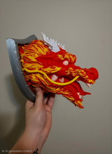 Inferno Wyrm- Fire Dragon Head Wall Mount