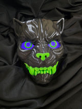Articulated Black Panther TPU mask with UV Green Accents and Light Up Eyes
