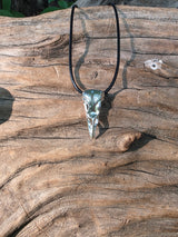 Raven's Omen Skull Pendant Necklace
