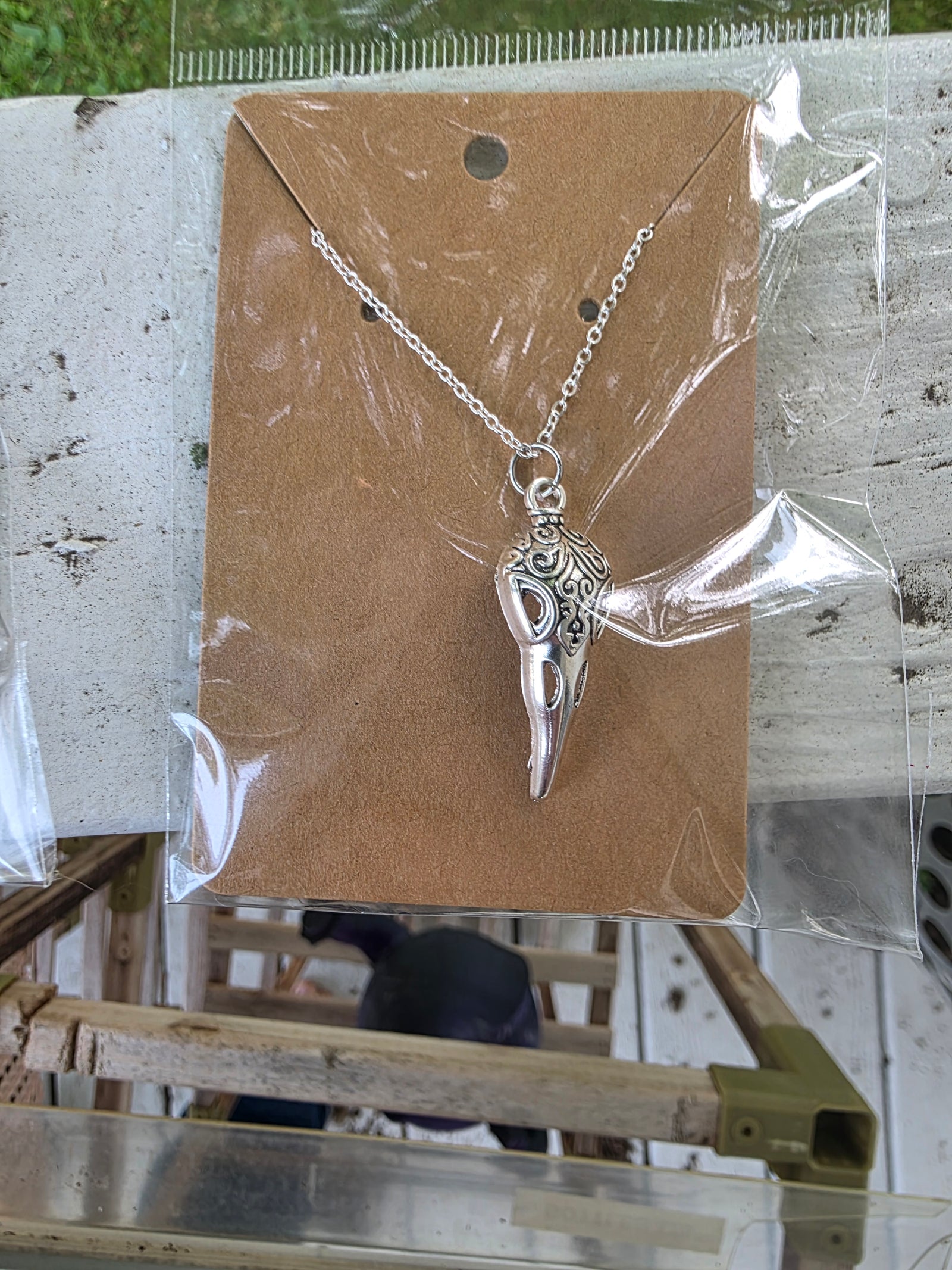 Huginn's Whisper Raven Skull Necklace