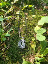 Moonlit Howl Wolf Pendant Necklace