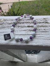 Anxiety Calm Bracelet – Howlite, Amethyst & Amazonite Trio
