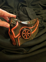 Steam Punk Black and Glow in the Dark Pink TPU Half Mask