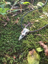 Raven's Omen Skull Pendant Necklace