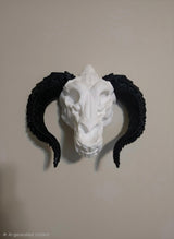 Elder Wyrm Skull - Ram-Horn Dragon Wall Mount