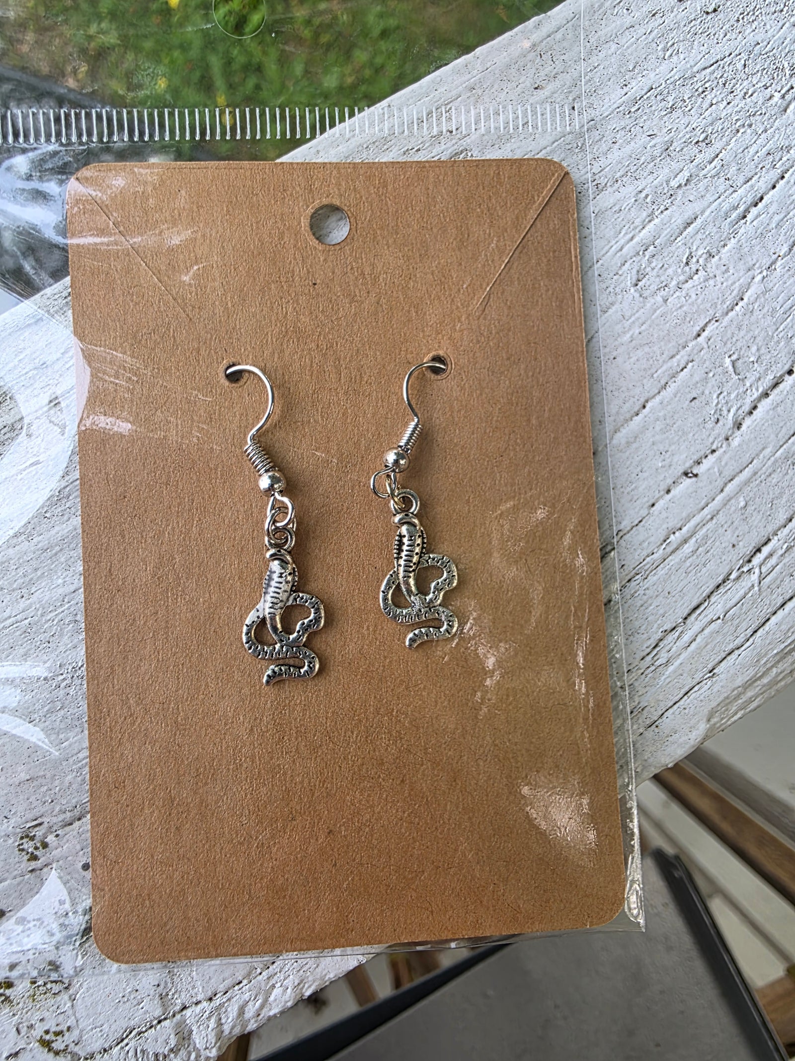 Dainty Silver Snake Earrings