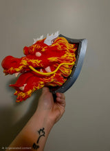 Inferno Wyrm- Fire Dragon Head Wall Mount