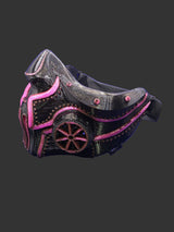 Black and Pink Steampunk Half Mask