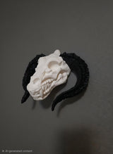 Elder Wyrm Skull - Ram-Horn Dragon Wall Mount