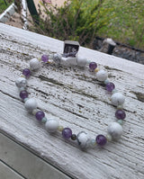 Anxiety Calm Bracelet – Howlite, Amethyst & Amazonite Trio